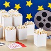 100 Pack Mini Popcorn Boxes for Party, Bulk White Popcorn
