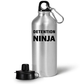 Art by Chelsydale Detention Ninja Water Bottle Tumbler Portable Drinkware - Gifts for Officer Prison Jailer Penal Jail Guard Corrections Correctional Thin Gray Line Appreciation Idea Funny Cute Gag