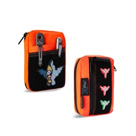 VIPERADE VE26 X-Pac EDC Pouch Small EDC Tool Bag with 8 Pockets and 3 Elastic Compartments Small EDC Organiser Bag for Multitool EDC Bag Tools Organiser with Velcro Surface (X-Pac Orange)