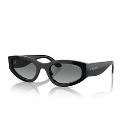 Vogue Eyewear Woman Sunglasses Black Frame, Gradient Grey Lenses, 54MM