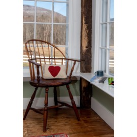 Chandler 4 Corners Artist-Designed Red Heart Hand-Hooked Wool Decorative Throw Pillow - Valentine's Day Pillow for Couches & Beds - Easy Care & Low Maintenance - Red Heart Home Décor