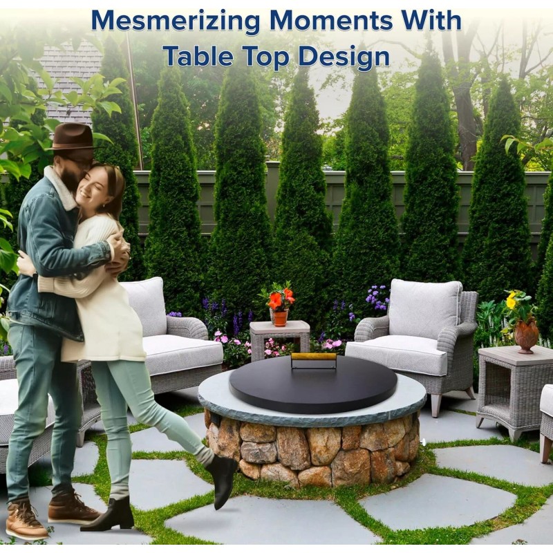 FEBTECH Fire Pit Snuffer Lid 22'' - Perfect Fit for