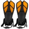 2pcs Adjustable Snorkel Fins Soft TPR Open Heel Long Diving