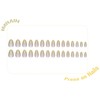 IMRAIN Press on Nails Medium Almond Fake Nails Laser Yellow