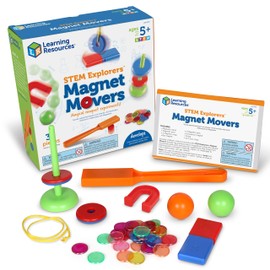 Learning Resources STEM Explorers -Ages 5+, Magnet Movers, Critical Thinking Skills, STEM Certified Toys, Magnets Kids,Magnet Set,Back to School Supplies,39 Pieces