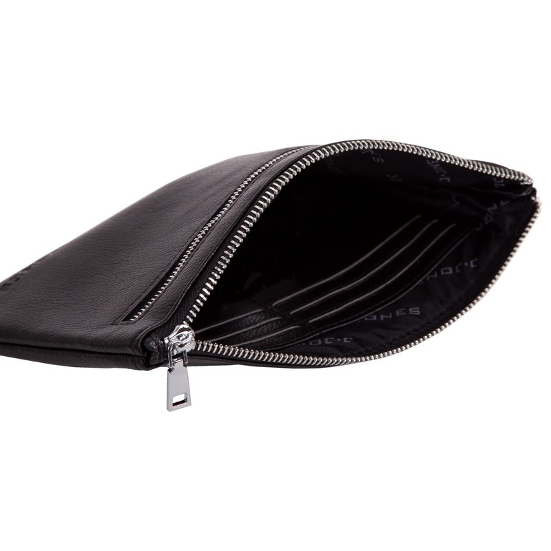 Leather Bank Bag with Zip Wallet Document Folder Letter Folder,