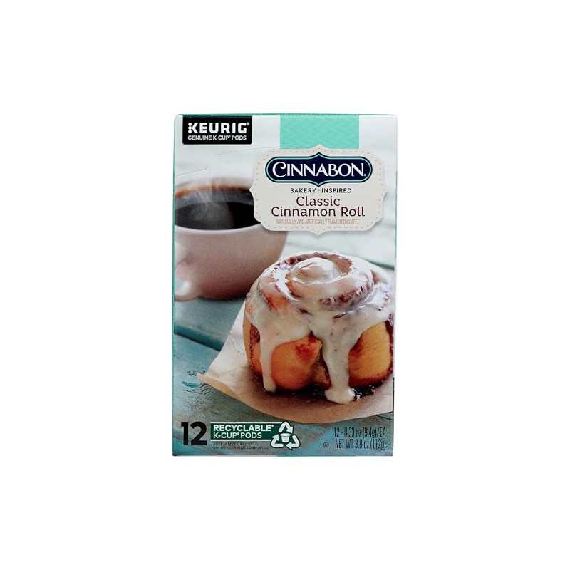 Cinnabon Classic Cinnamon Roll Keurig Single-Serve K-Cup Pods, Light Roast