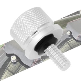 HCmotorku Motorcycle Seat Bolt Screw Fit for Harley Touring Road King Street Electra Glide Dyna FL Softail 1997-UP (Chrome-A)