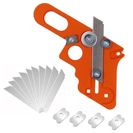 Yuentoen Veneer Edge Cutter, Edge Cutter for Edging, Edge Banding Trimmer with 10 Replacement Blades, Single-Hand Planer, Edge Planer, Chamfer Planer, Hand Cutting Tool for Wooden Edging Tapes