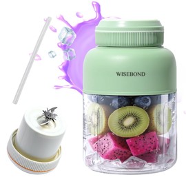 WISEBOND Portable Smoothie Blender for Shakes & Smoothies 43oz 1300ML large Capacity Cordless Juicer Cup Sharp Blades Powerful Blending Juice Vegetable Crush Small Ice for Kitchen Gym Outdoor