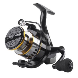 MAKUMINORS Spinning Reel, Saltwater Fishing, Distant Throw Reel, Bass, Sea Bass, Jigging, Cherry Mass, Ajing, Ice Fishing, Freshwater Fishing, All Metal, 12BB 5.2:1, Shock Resistant, No. 4000