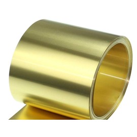 WEKOW 1 Piece Thickness 0.03 mm / 0.05 mm / 0.1 mm / 0.2 mm, Width 100 mm L, Length 1 m, Brass Strip Brass Sheet Brass Skin Brass Foil (0.05 mm x 100 mm x 1 m)