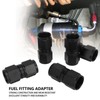 5PCS 10AN Fitting Adapter Black Female Straight Swivel Aluminum Alloy