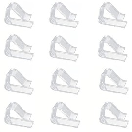 WUDQIJI Table Cloth Clips, Pack of 12, Table Cloth Clips, Table Cloth Holder, Plastic Table Cloth Clips, Suitable for a Thickness of 2 to 3.5 cm for Party (Small)