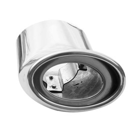 Exhaust Trim Tailpipe End Piece Exhaust Trim Silencer Sport Exhaust Universal Sound Vapour Sport Tuning Look Stainless Steel Oval up to 51 mm Chrome AutoHobby