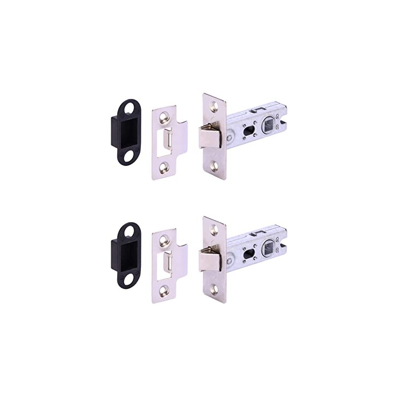HANDLEZONE® 2 Pack 76mm (3 inch) Silver Nickel Tubular Mortice