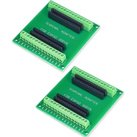 DUBEUYEW ESP32S Breakout Board GPIO 1 in 2 for 30PIN Version ESP32 ESP-WROOM-32 Microcontroller Development Board 2.4 GHz Dual Core WLAN WiFi + Bluetooth 2-in-1 (2 Pieces)