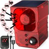 Solar Outdoor Motion Sensor Alarm - Noise maker129dB Alarm, Recording,