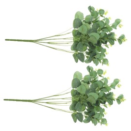 GARVALON Kit De Decoración De 2 Hojas De Dinero Artificiales Plantas Artificiales Resistentes para Escritorio Hogar Oficina Vegetación Realista para  