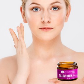 Dr. Cowan's Garden Fusion Tallow Balm - 100% Grassfed Beef Tallow for Skin, Beef Tallow for Face Moisturizer, Body Lotion, Organic Skin Care With Comfrey, Lavender, Frankincense, & Chamomile - 2oz