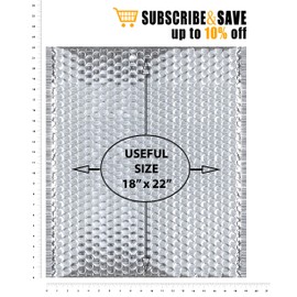 Amiff Pack of 50 Silver Bubble Mailers 18 x 22 Thermal Padded Envelopes with Peel and Seal 18x22 Metallic Foil Cushion Envelopes for Mailing Shipping Packing and Packaging