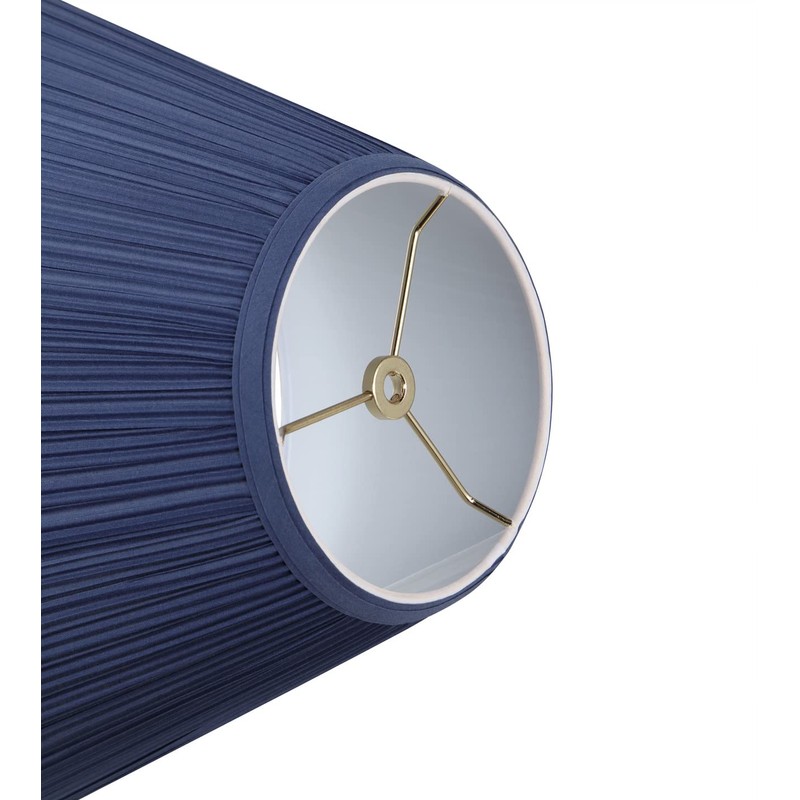 Aspen Creative 33170, Mushroom Pleated Traditional Dark Blue Spider Lamp