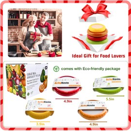 ACHYHAVIN Reusable Avocado Saver and Onions Storage - Set of 4 Fruit and Vegetable Anti-Oxidation Storage Box for Fridge - Ideal for Garlic,Lemons,Potatoes.