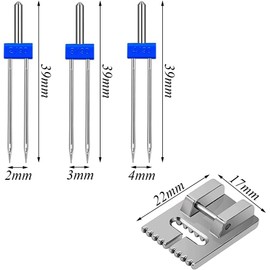 Twin Needles Pack of 3 Double Twin Needles Sewing Machine Needle Twin Needle Twin Stretch Needle Double Needle for Household Sewing Machine with Presser Foot Sewing Machine Accessories