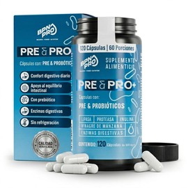 BPN PRO | Probioticos y Prebioticos en Cápsula con Enzimas Digestivas 44.4 Billones UFC | 3 en 1 - MCT, Papaya, Vinagre de Manzana e Inulina | Suplemento Alimenticio con Enzimas Digestivas | 120 Cápsulas Veganas - 60 porciones