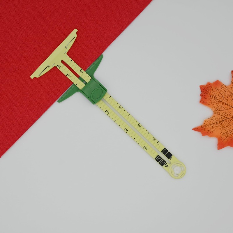 Sewing Gauge Measuring Tool Set 5-in-1 T-Shaped Sliding Gauge Ruler