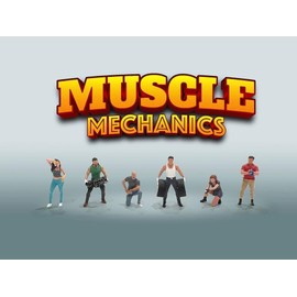Muscle Mechanics 6 Piece Diecast Figure Set (6 Figures) Limited Edition for 1/64 Scale Models by American Diorama AD-2417MJ