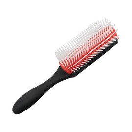 Betued 9 Row ABS Frosted Detangling Red Curly Hair Brush, Static Hair Brush for Curly & Wavy Hair, Unisex, White