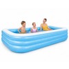H2OGO Piscina familiar rectangular azul de lujo inflable