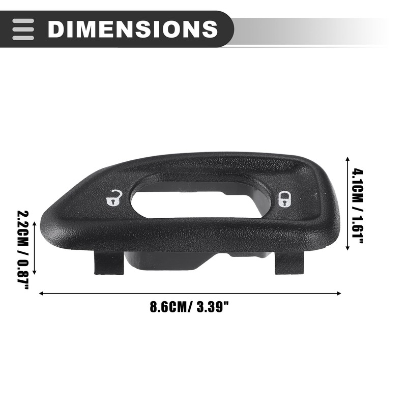 Motoforti Door Lock Switch Bezel, for Jeep Wrangler JK 2011-2018,