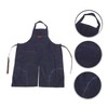 LABRIMP Sleeveless Denim Bib Apron for Women Men Pottery Work