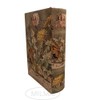 Vintage Fairy Book Box Leather Over Wood Secret Storage Box
