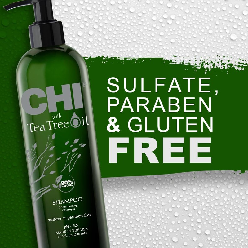 CHI Tea Tree Oil Shampoo, Strengthening Shampoo For Gently Cleansing