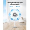 Dreo Fan for Bedroom, 100ft Standing Fan for Home, 120°+105°