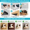 Pack of 4 Shelf Brackets, Invisible Shelf Brackets, Triangle Shelf