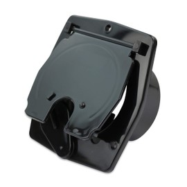 RV Camper Trailer Motorhome Power Cord Hatch Electrical Access Door … (Black-9B)