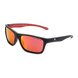 CLANDESTINE Square & Curve Unisex HD Sunglasses - Sunglasses Anti-Glare for Men and Women, Hype Exclusive Collection Square Black Mate - Nylon HD Red