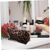 Baluue 2sets Makeup Bags Large Capacity Leopard Print Travel Cosmetic
