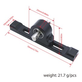 Aluminum 70mm Transfer Case Adjustable Carrier Bearing for 1/10 RC Rock Crawler 1.9 2.2 Shafty Comp Rigs Build Upgrade Parts