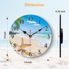 Toudorp 14 Inch Coastal Ocean Wall Clock with Seashell Design