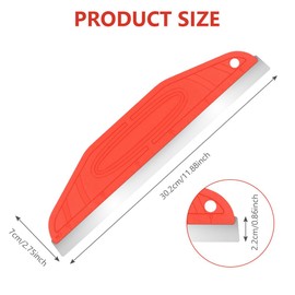 vsshe Paint Trim Protector 11.8 Inch Wallpaper Scraper Edge Painting Tool for Cutting, Straight Edge Painters Tool, Paintting Trim Protector Wallpaper Scraper Paint Guard for Cutting Paint Tools (Red)