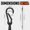 Adjustable Bungee Cords with Hooks, 48in, 6 Pack – Super