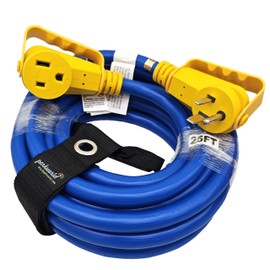 Parkworld Welder 3-Prong NEMA 6-50 Extension Cord (8AWG) Molded Connector with Lighted and Handle (25FT)