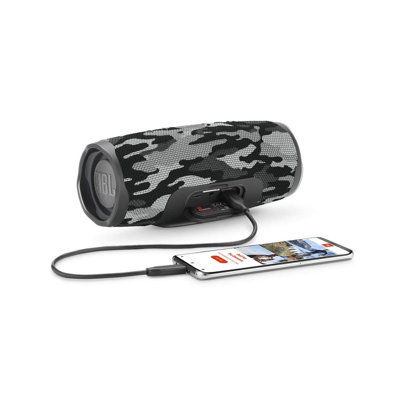 JBL Charge 4 Portable Bluetooth Speaker (Black/White Camouflage)