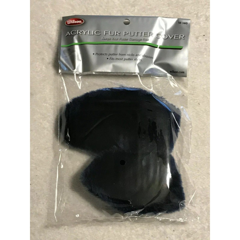 Wilson Acrylic Fur Plush Putter Golf Headcover Blue NEW