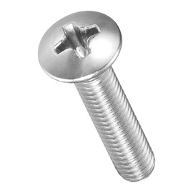 METALLIXITY Phillips Cross Recessed Countersunk Head Screws Bolts (M4-0.7x20) 100Pcs, 304 Stainless Steel Flat Head Woodworking Machine Screws - for Furniture Assembly DIY Projects, Silver